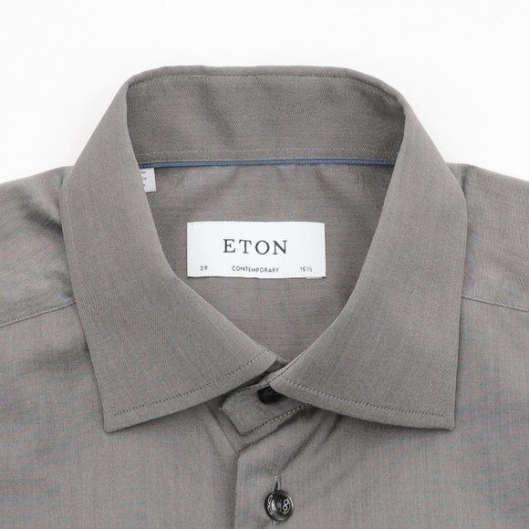 Eton Other - Eton Contemporary Button Front Dress Shirt Gray Men's Size 15.5 - 39